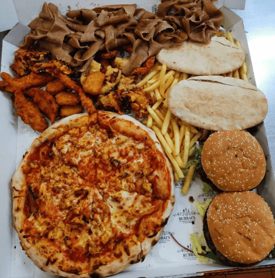 Rubbals Takeaway Bathgate Generous Munchy box